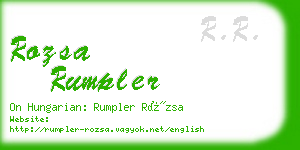 rozsa rumpler business card